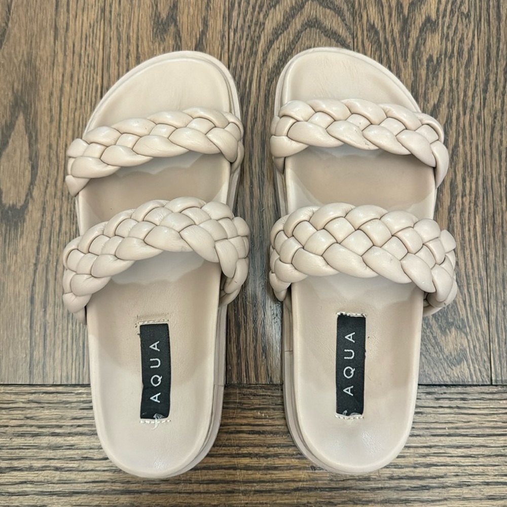 Aqua Women’s braided Slide sandals